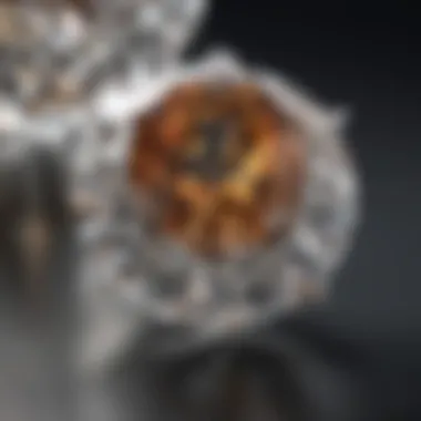 Visual representation of diamond grading standards applied to marquise cut