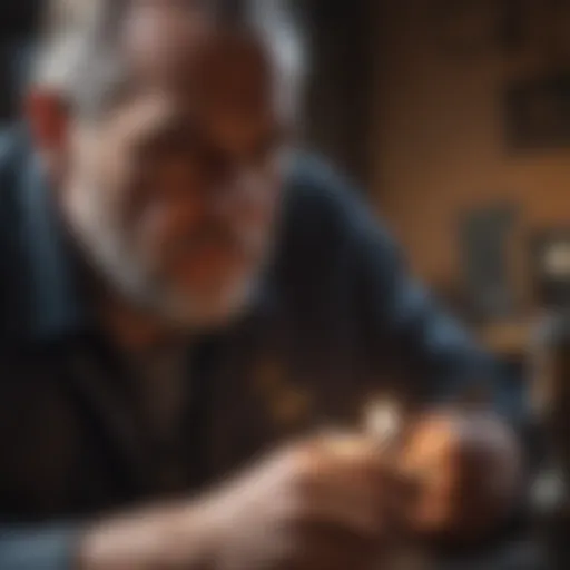 Artisan using precision torch for soldering