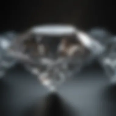 Illustration of light reflecting through a diamond