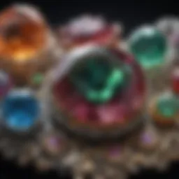 A close-up of the May birthstone showcasing its unique color and texture