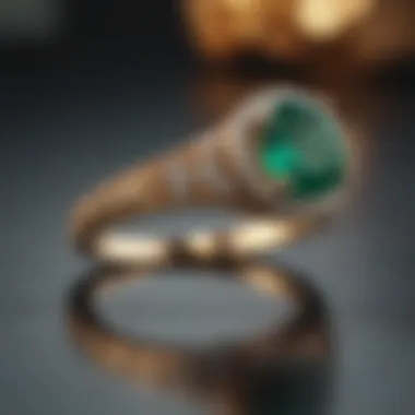 Vibrant emerald ring representing May's birthstone