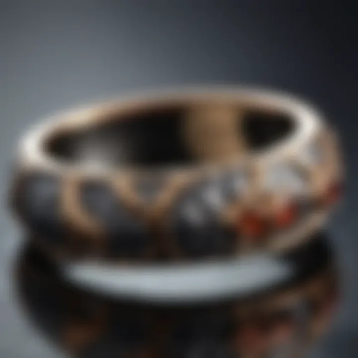 Meteorite Wedding Band Close-Up