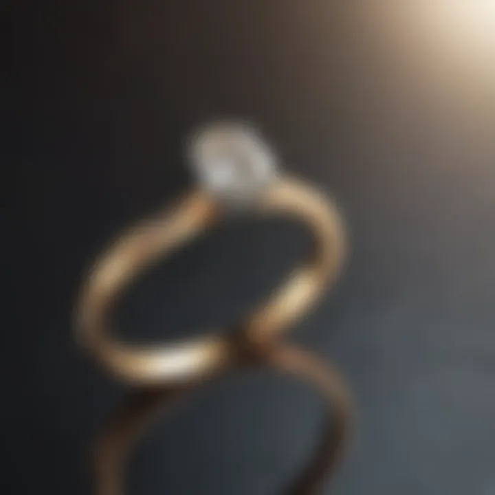 Minimalistic Oval Diamond Ring with Solitaire Setting