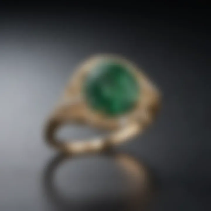 Modern Jade and Diamond Engagement Ring with Geometric Inspired Design