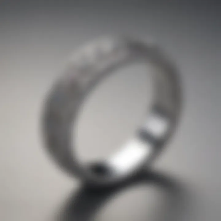 Modern wedding band with unique cut-out pattern