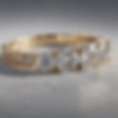 Sparkling Moissanite Wedding Band Close-up view of a moissanite wedding band showcasing its sparkle