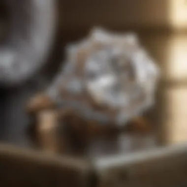 Elegant Moissanite Jewelry Display An elegant presentation of moissanite jewelry in a luxurious setting