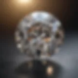 Close-up of moissanite gemstone reflecting light