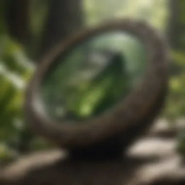 Moldavite's Journey Through Time An artistic representation of Moldavite's historical significance and origins