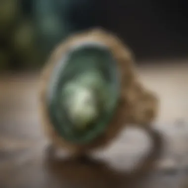 Intricate Moss Agate Ring Design