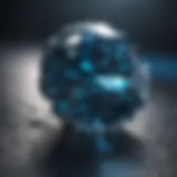 Natural blue diamond showcasing its vivid color and clarity
