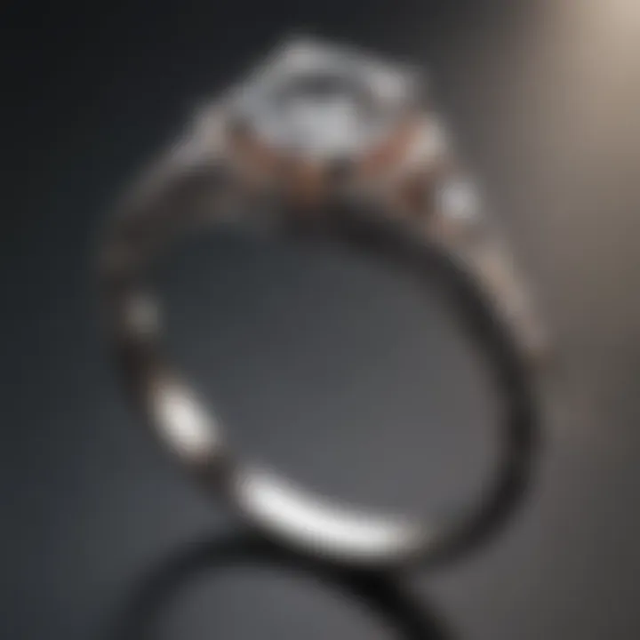 Elegant engagement ring displayed with financing options