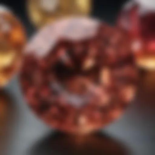 A close-up view of the October birthstone showcasing its intricate facets and vibrant colors.