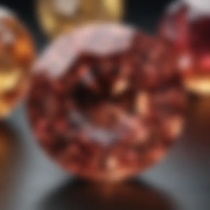 A close-up view of the October birthstone showcasing its intricate facets and vibrant colors.