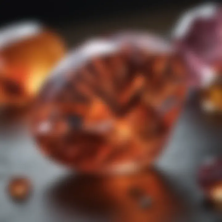 A close-up view of the October 8 birthstone, highlighting its unique texture and characteristics.