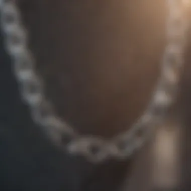 Shiny Silver Chain in Bright Light Shiny silver chain in bright light