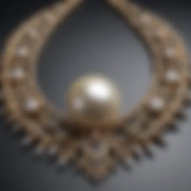 Opulent Imperial Pearl Necklace on Display