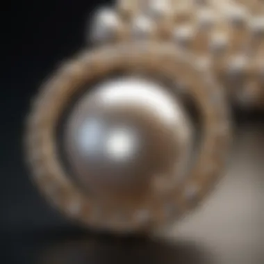 Close-up of a lustrous pearl reflecting light