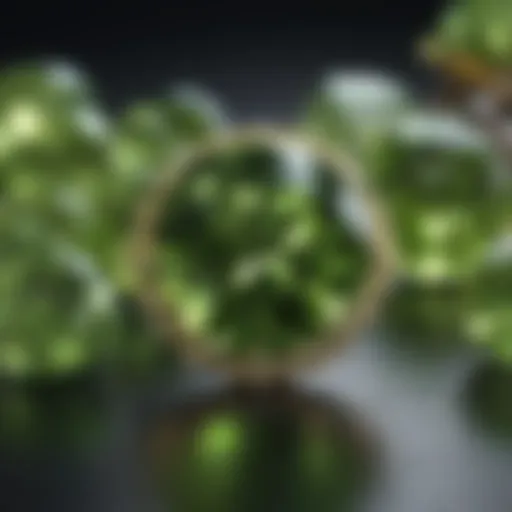 Exquisite peridot loose gemstones in vibrant green hues