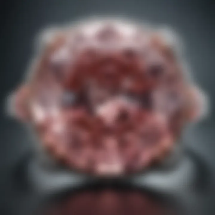 Pink Lemonade Diamond Ring sparkling under soft ambient light