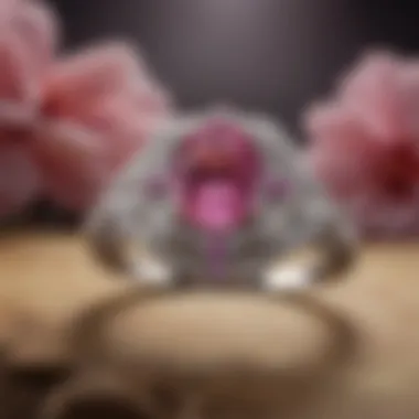 Pink Sapphire Engagement Ring