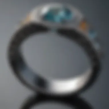 Close-up of a polished platinum ring showcasing its luster