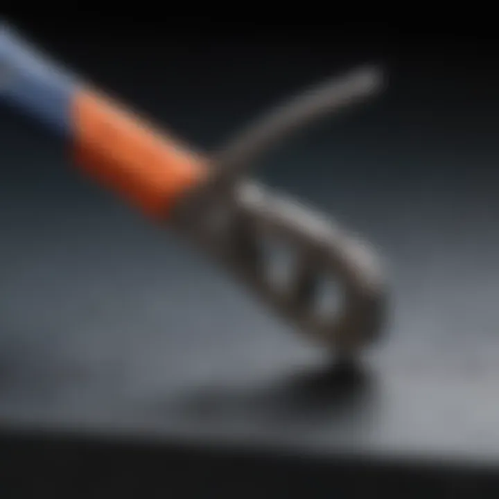 Flat-nose pliers gripping a small piece of metal, demonstrating its versatility in jewelry making.