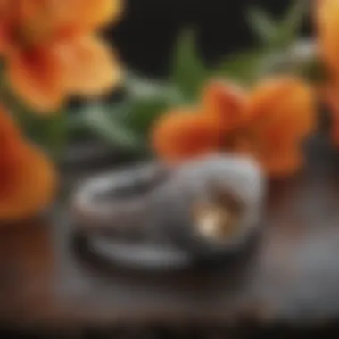 Seasonal Splendor Engagement ring displayed against a backdrop of seasonal beauty