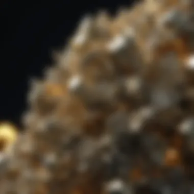 Intricate Pyrite Crystal Structure Pyrite crystal structure under microscope