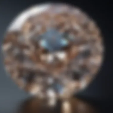 Close-up of a quarter carat diamond showcasing its brilliance