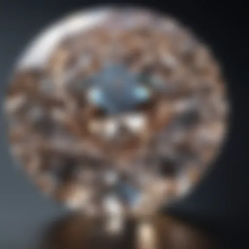 Close-up of a quarter carat diamond showcasing its brilliance