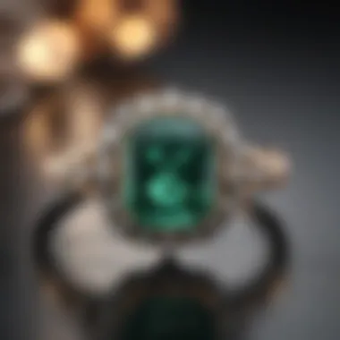 Radiant Emerald Gemstone Engagement Ring