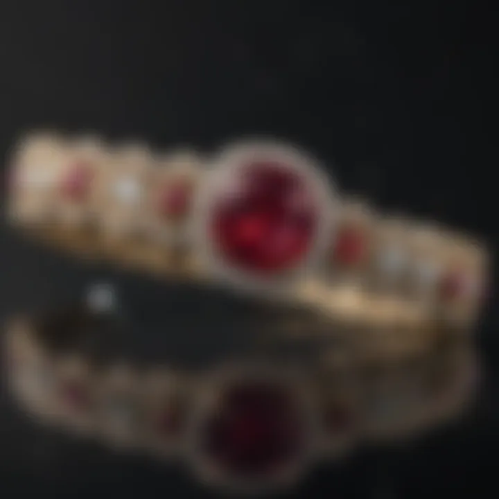 Radiant 3 ct Ruby Bracelet