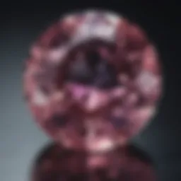 Rare gemstone under specialized lighting