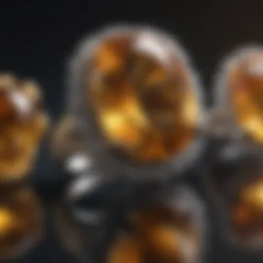 Authentic Citrine vs. Simulated Alternatives Comparison of real citrine and simulated alternatives showing distinct characteristics