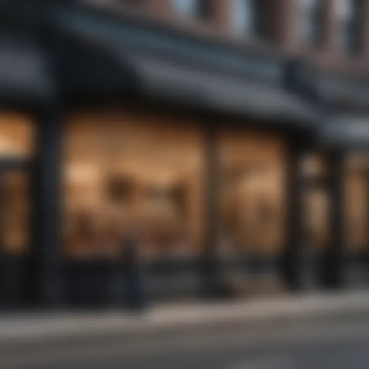 Chic storefront of a renowned jewelry store in the Chicago suburbs