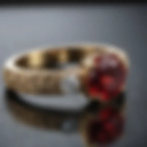 Detailed view of a ring resizing tool