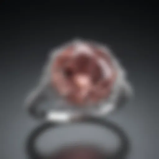 Exquisite Rose Colored Diamond Engagement Ring