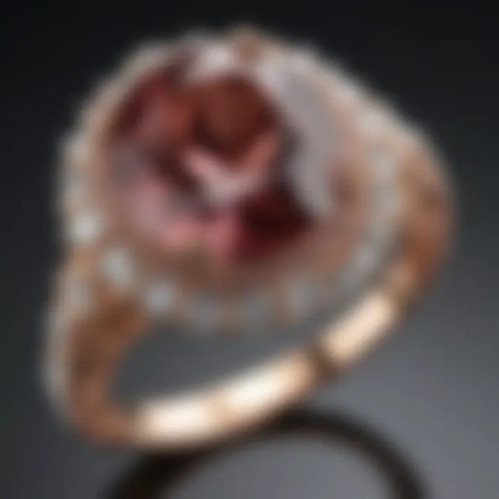 Rare Gemstone Beauty in Rose Colored Diamond Ring