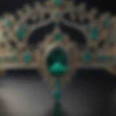 Regal Emerald Adornment A stunning emerald tiara symbolizing royalty and sophistication