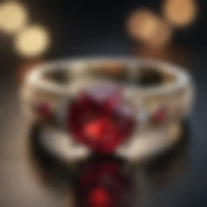 Elegant Ruby Birthstone Ring