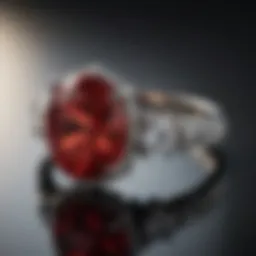 Exquisite Ruby Side Stone Engagement Ring