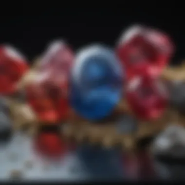 Nature's Craft: The Formation of Precious Gems Geological formation of sapphires and rubies represented in a natural setting