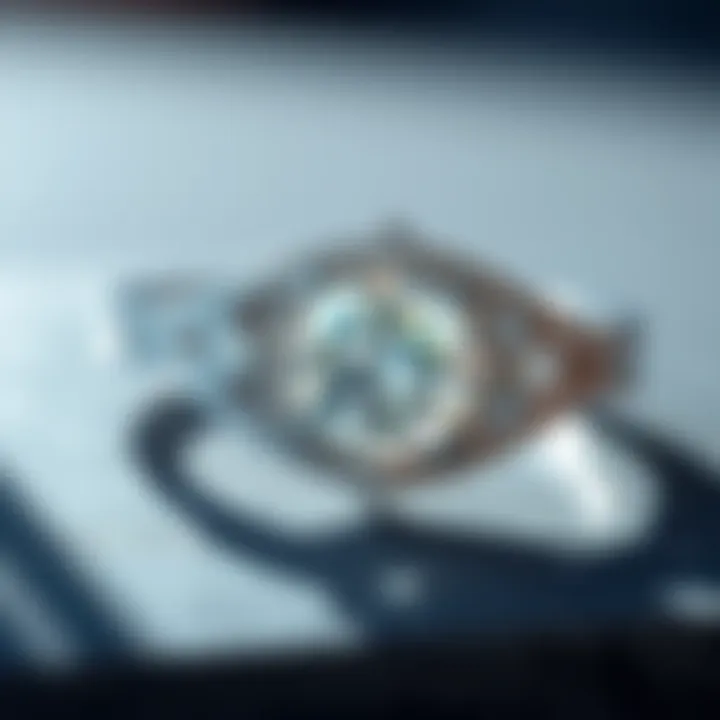 An exquisite second-hand diamond ring showcasing its intricate design and sparkle
