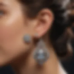 Elegant earring back design for diamond studs