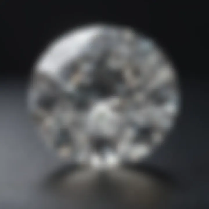 Diamond carat weight comparison on precision scale
