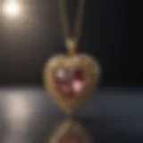 Elegant gold necklace with a heart pendant
