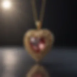 Elegant gold necklace with a heart pendant
