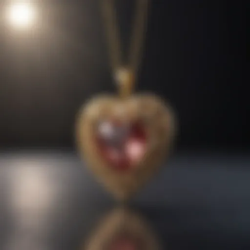 Elegant gold necklace with a heart pendant