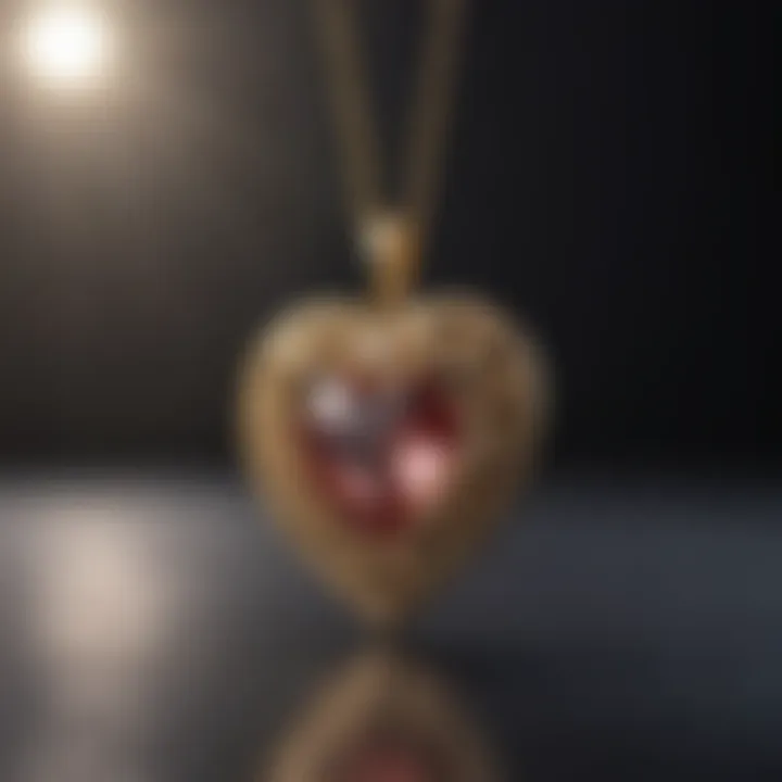 Elegant gold necklace with a heart pendant